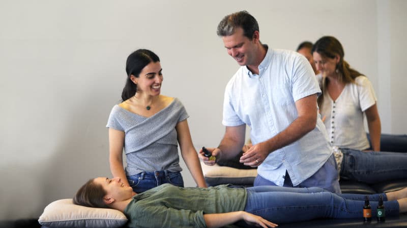 A CCM Kinesiology practical training session.